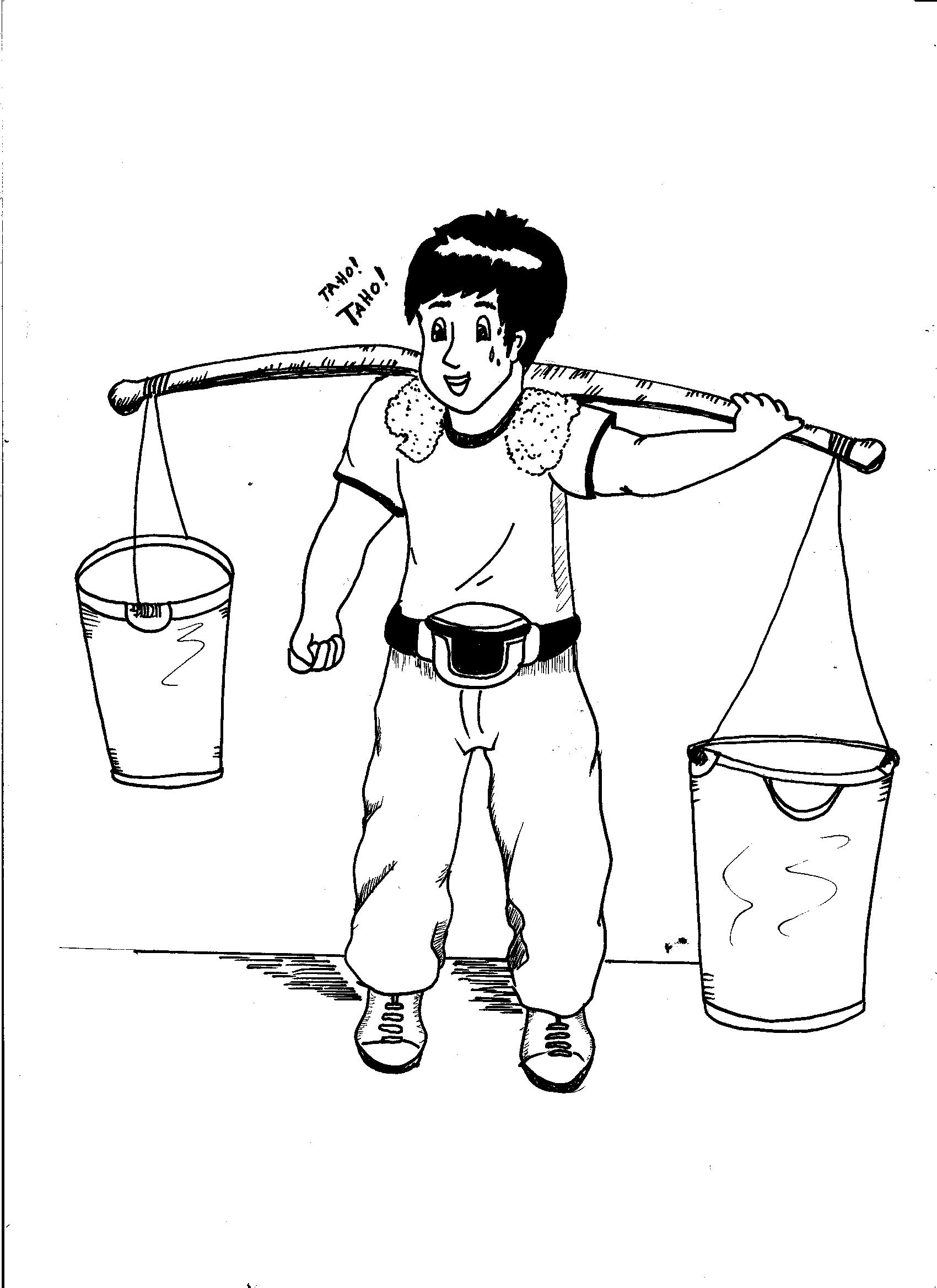boy selling taho